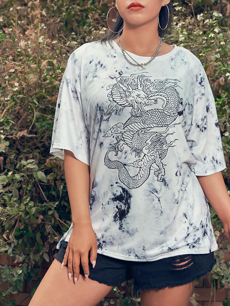 Loong Printed Tie Dye T-shirt