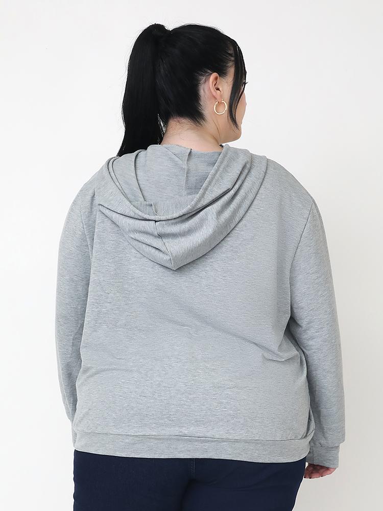 Butterfly Print Zipper Hooded Sweatshirt