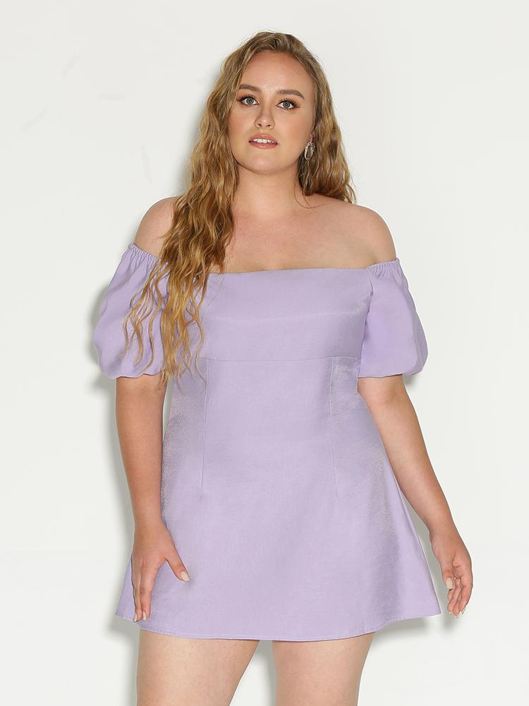 Elastic Shoulder Dress