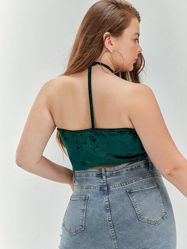 Sexy Solid Backless Crop Top