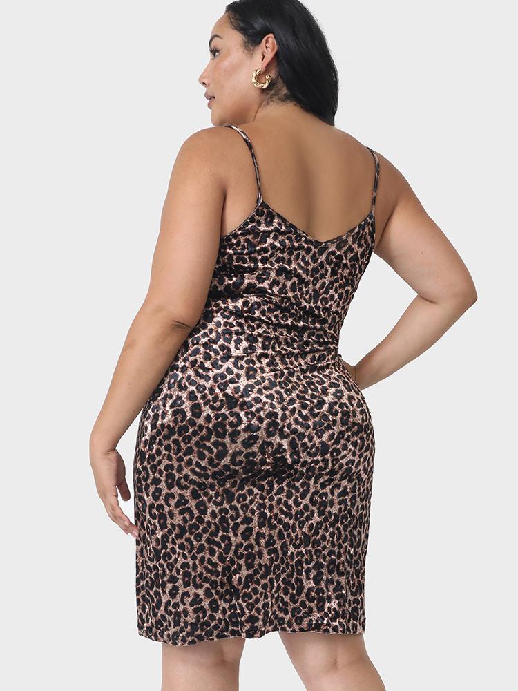 Sexy Leopard Bodycon Sling Dress