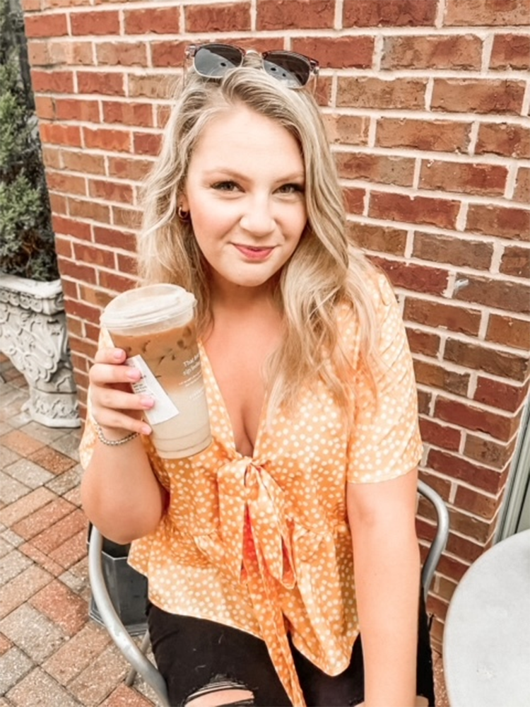 Floral Tie Peplum Blouse