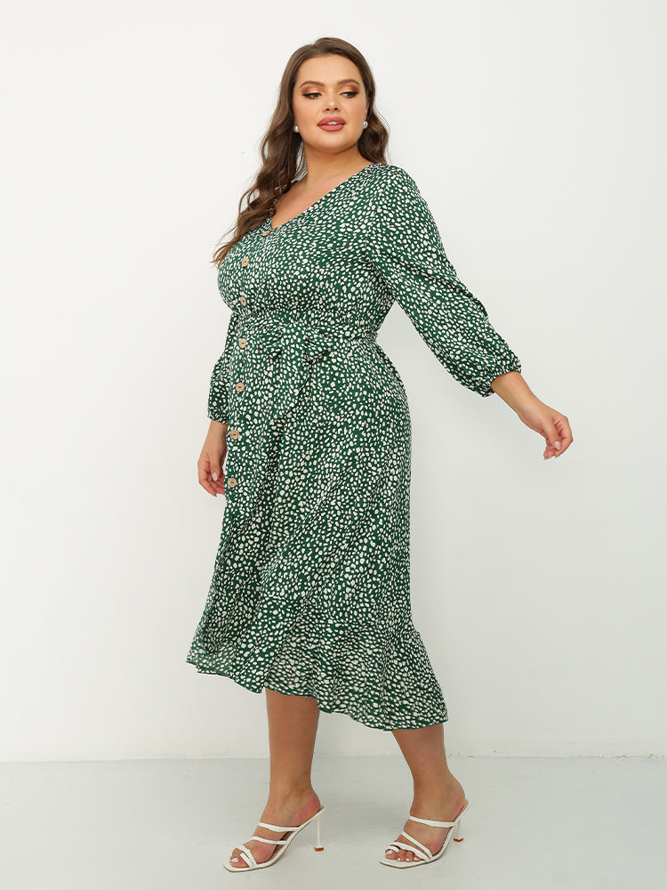 Polka Dot Button Through Dress