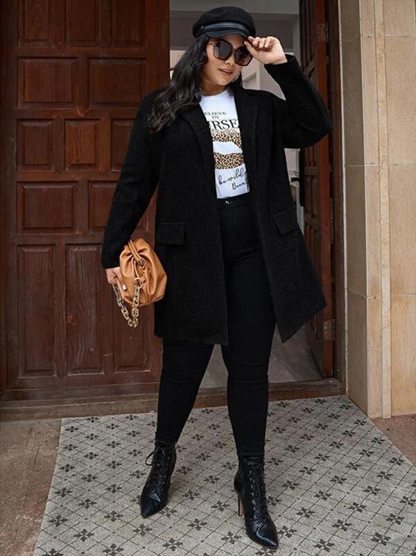 Big Pockets Belt Lapel Overcoat