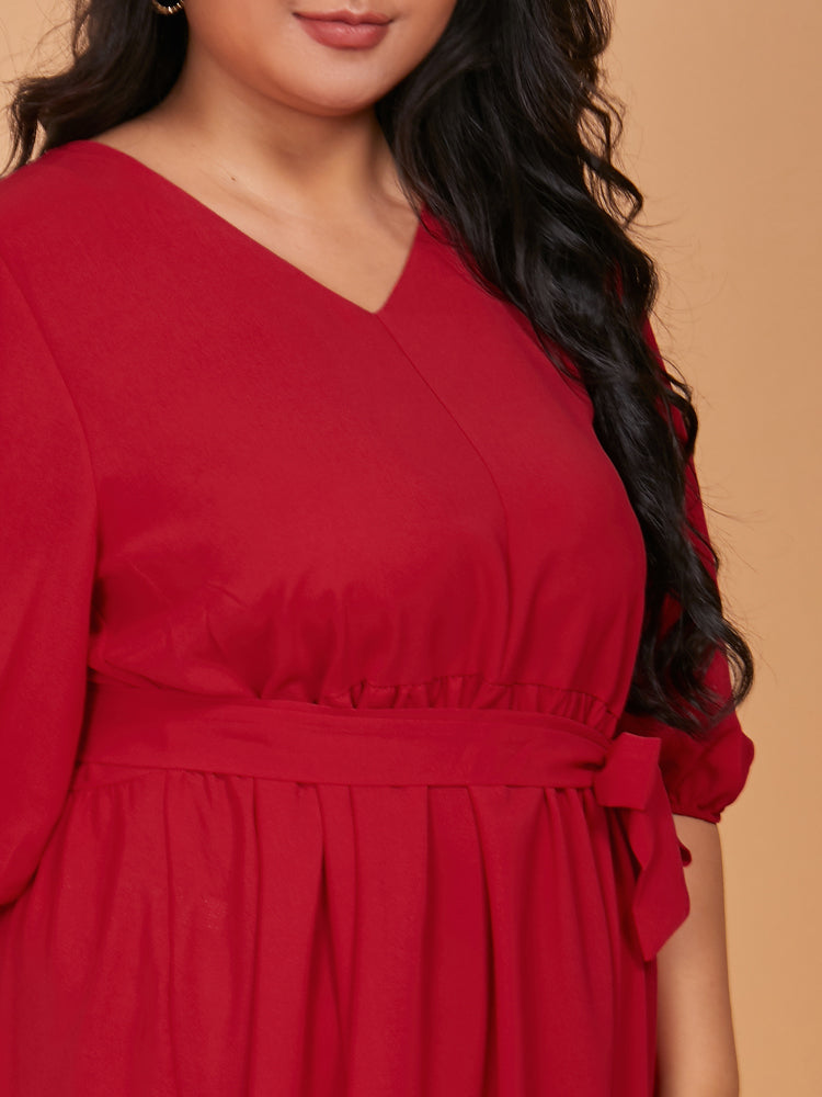 Ties Flared A Line Dress