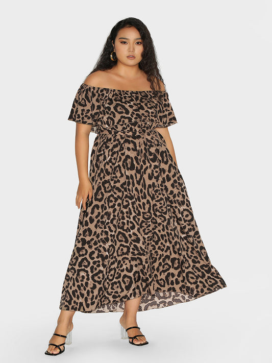 Leopard Waist Knotted Dress