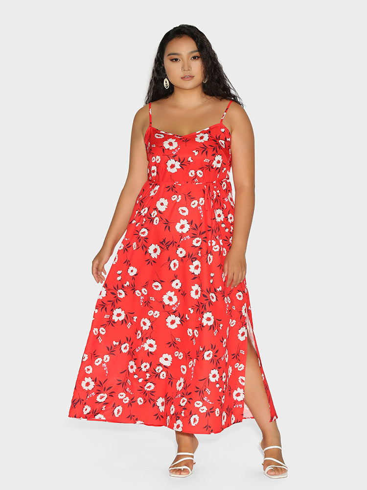 Ditsy Floral Waist Knot Dress