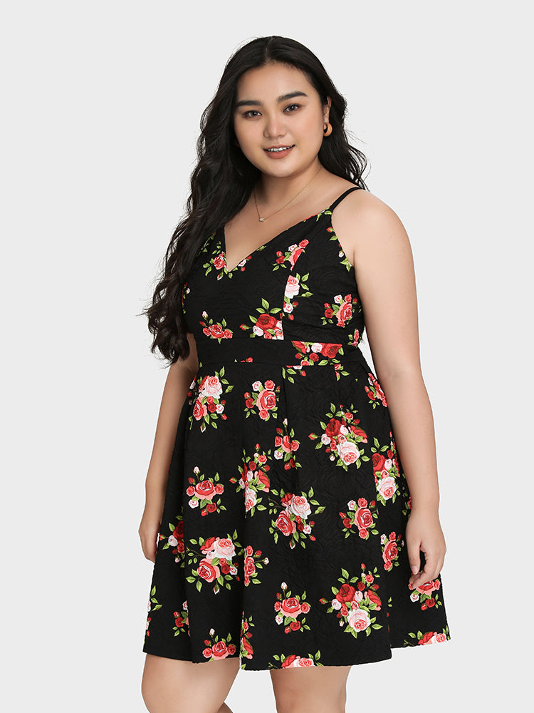 V Neck Suspender Dress