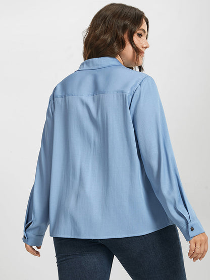 Plain Pocket Button Down Shirt