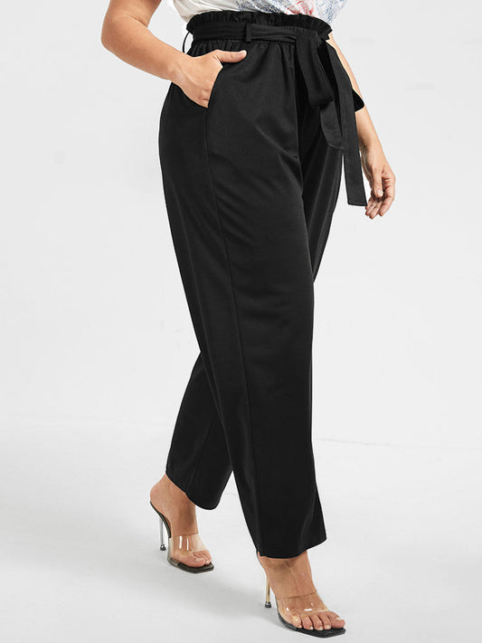 Paperbag Waist Pocket Belted Pants