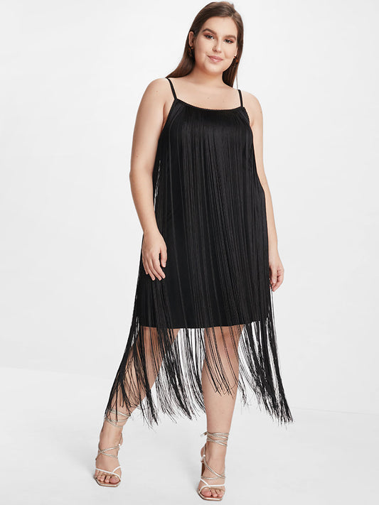 Plain Tassels Bodycon Cami Dress