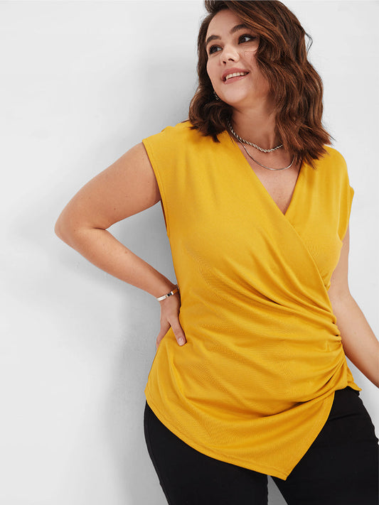 Plain Ruched Tank Top