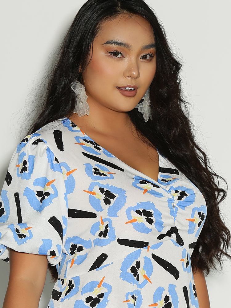 Colorblock Irregular Hem Dress