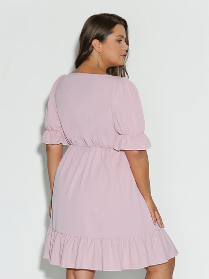 Tiered Puff Sleeve Dress