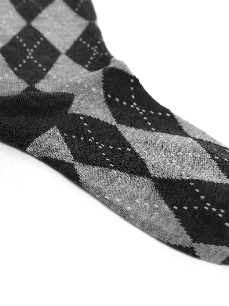 Argyle Pattern Crew Socks