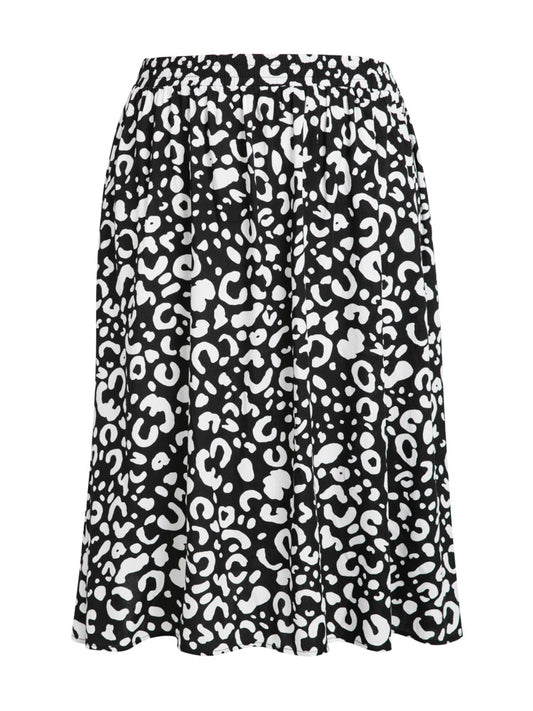 High Waisted Graphic Print Skirt