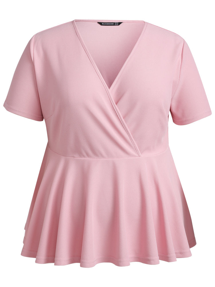 Suplice Neck Ruffle T-shirt