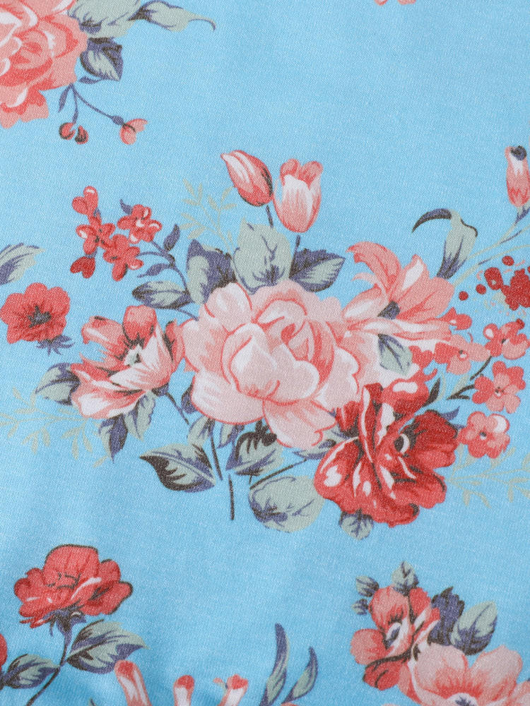 Bloom Dress - Floral Print V Neck Tank Tiered Maxi Dress