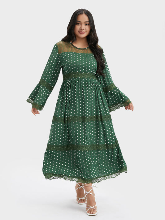 Polka Dot Patchwork Dress