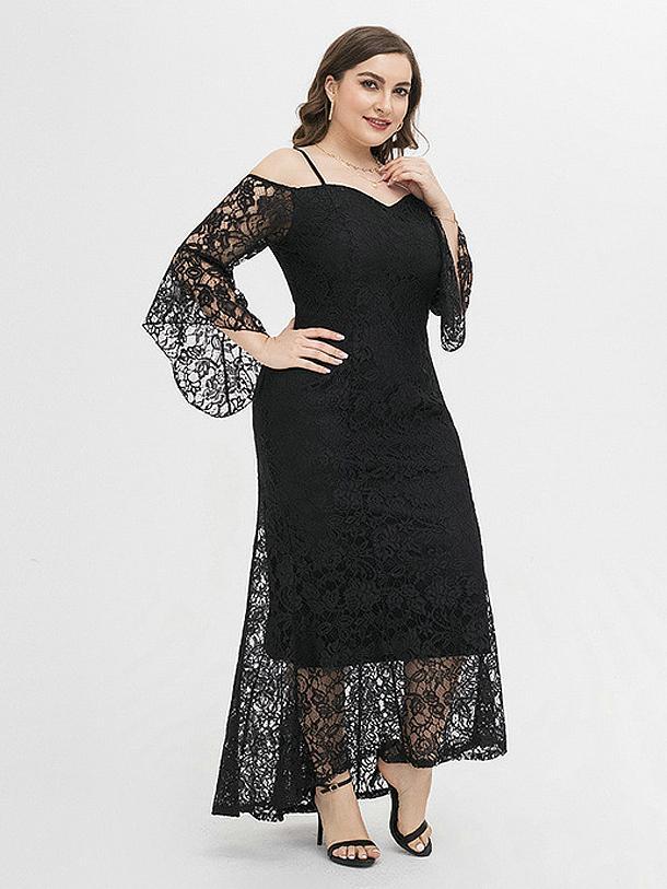 Lace Slim Fit Strapless Dress