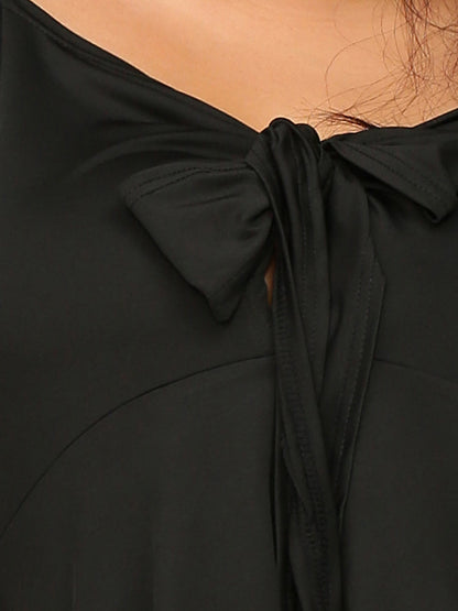 Bowknot Ruffle Long Sleeve Top