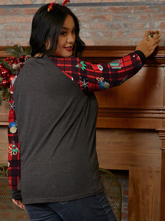 Christmas Tartan Print T-shirt