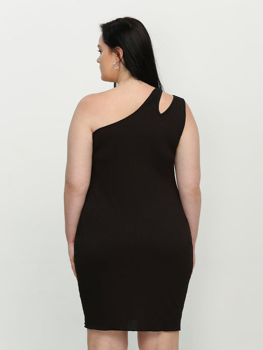 One Shoulder Cut Out Dress