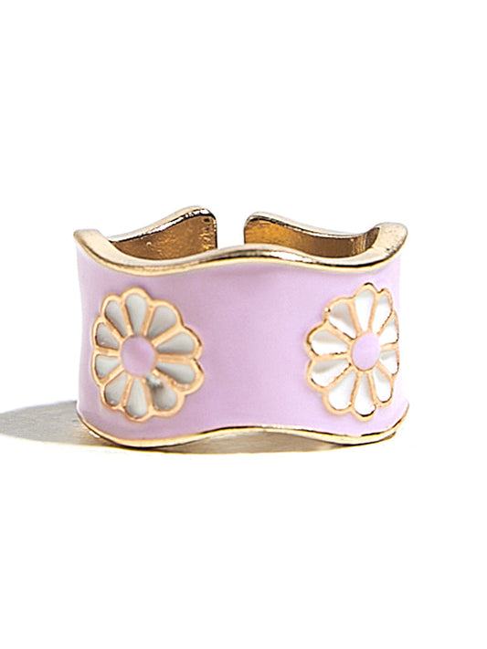 Daisy Decor Cuff Ring