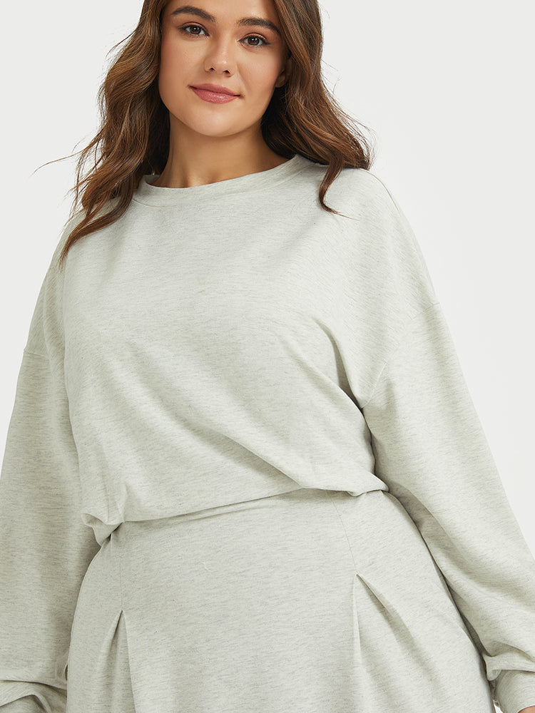 Solid Split Hem Dress