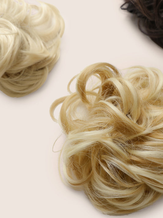 3pcs Multiple Colors Curls Bun Wigs