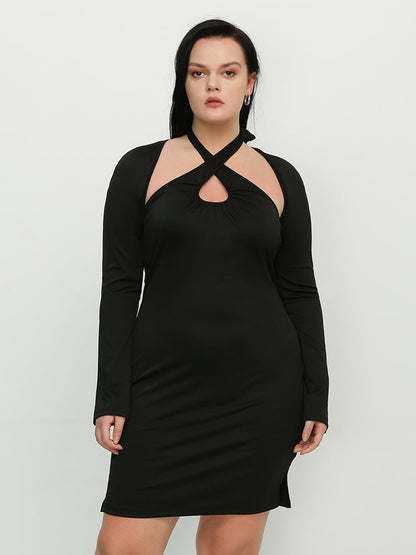 Halter Neck Keyhole Dress