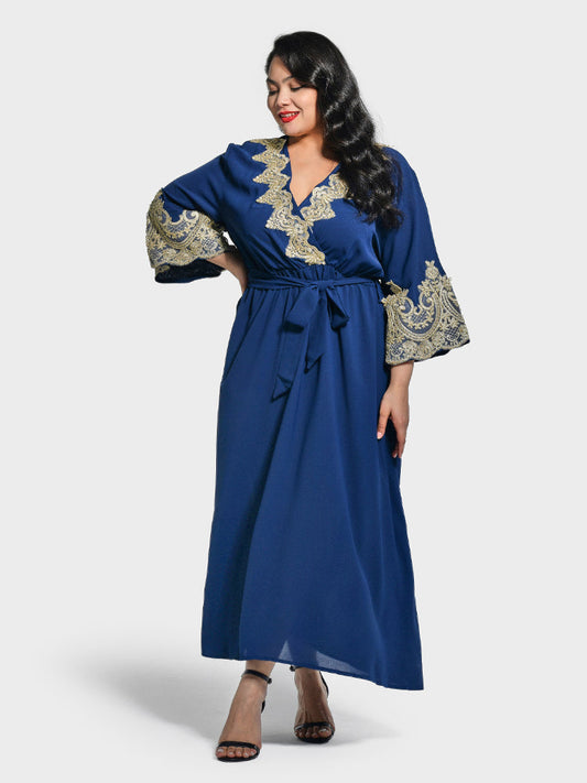 Ethnic Embroidery Maxi Dress