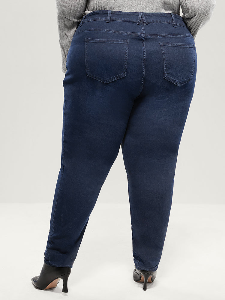 Skinny Very Stretchy High Rise Dark Wash Sculpt Waist Full Jeans