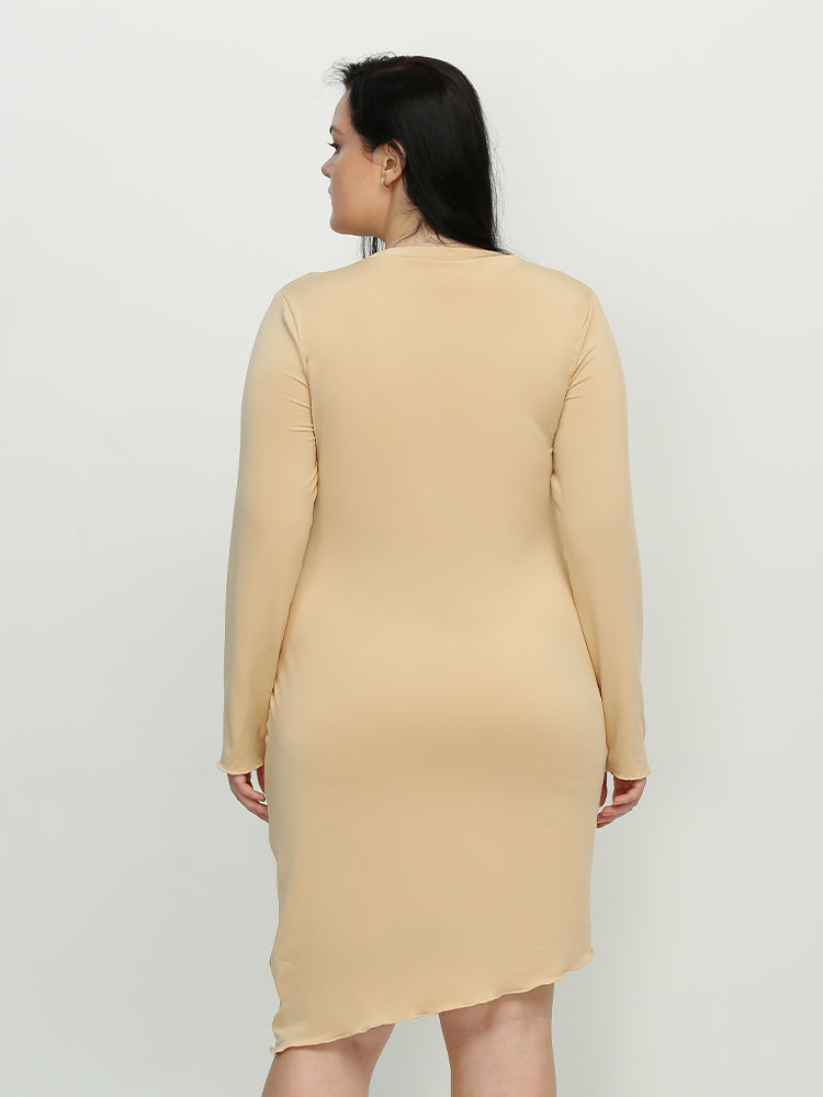 Frill Irregular Hem Dress