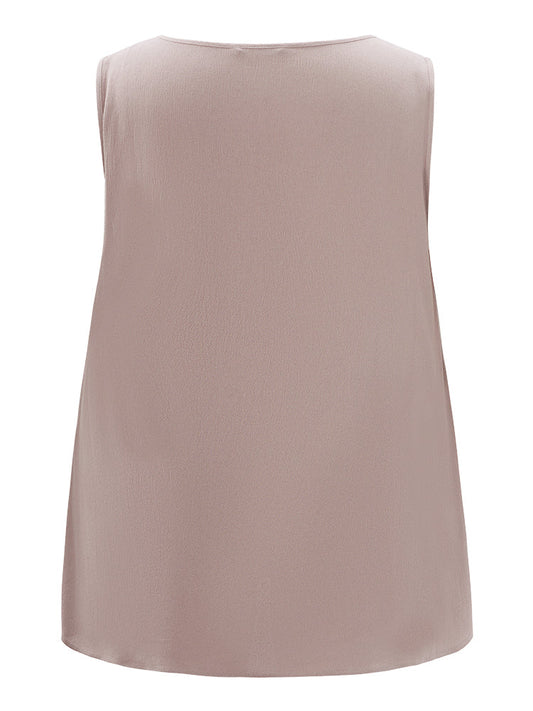 Plain Flutter Hem Sleeveless Tank Top