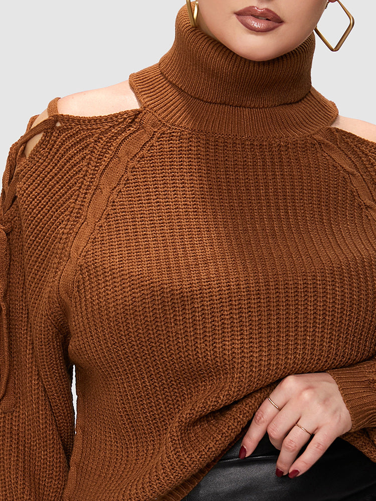 Drawstring Lace Up Sweater