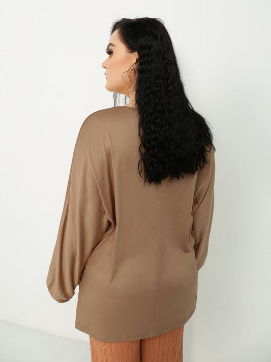 Dolman Sleeve V-neck T-shirt