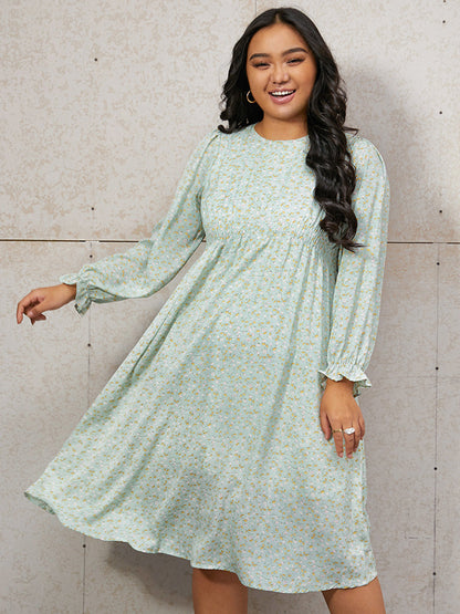 Ditsy Floral Elastic Waist Dress