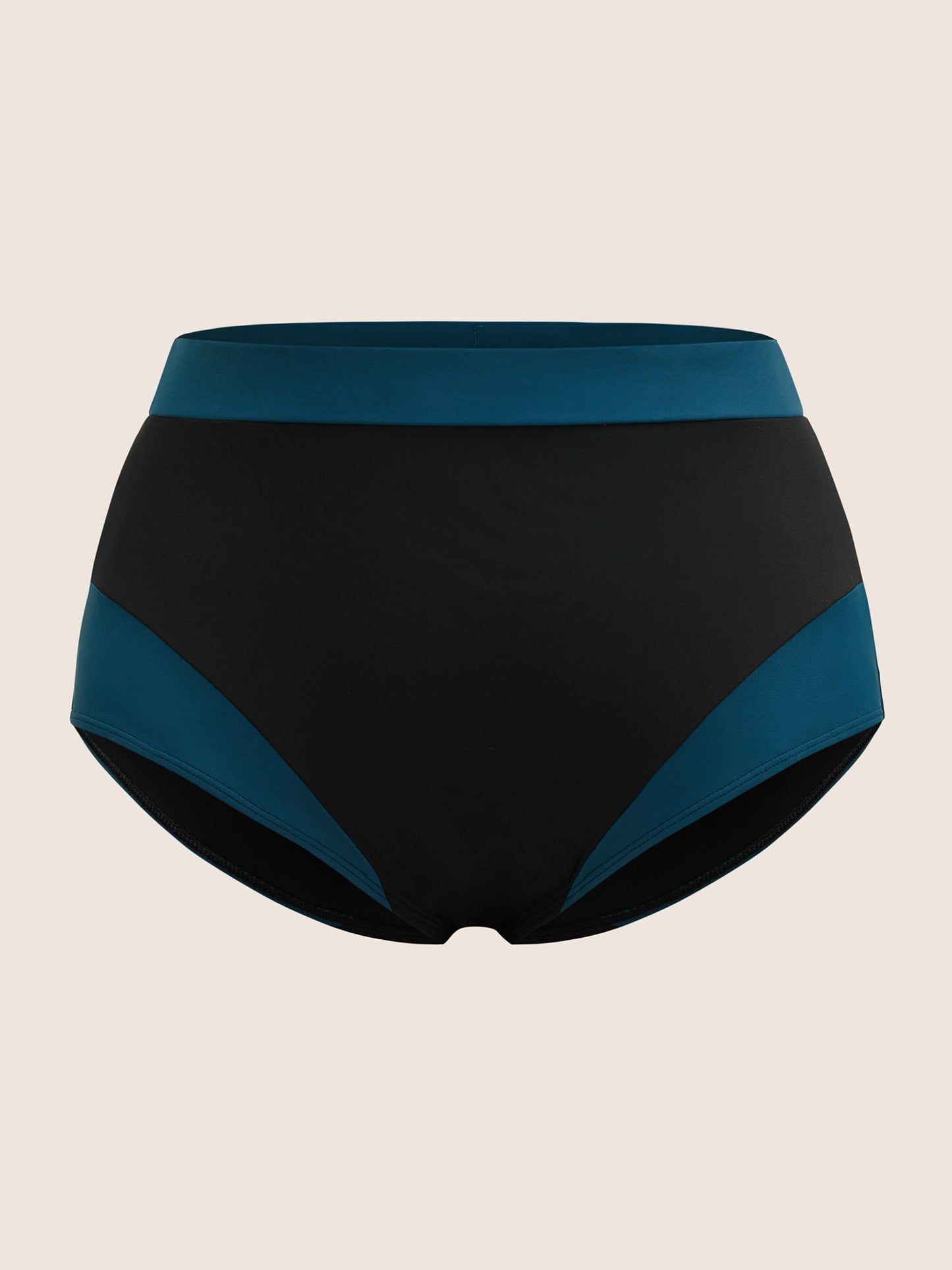 Two Tone Patchwork High Rise Swim Bottom