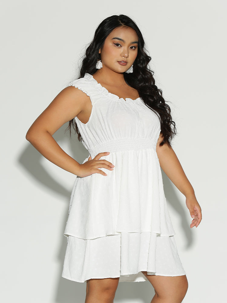 Ruffle Frill Trim Dress