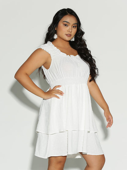 Ruffle Frill Trim Dress