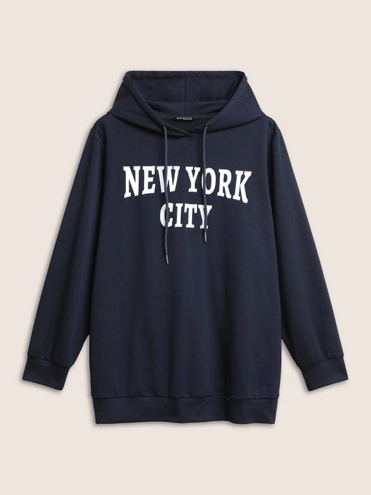 Graphic Area Letter Hooded Sweatshirt