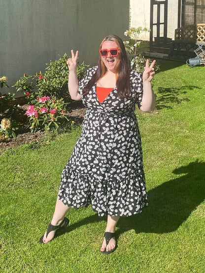 Daisy Wrap Midi Dress