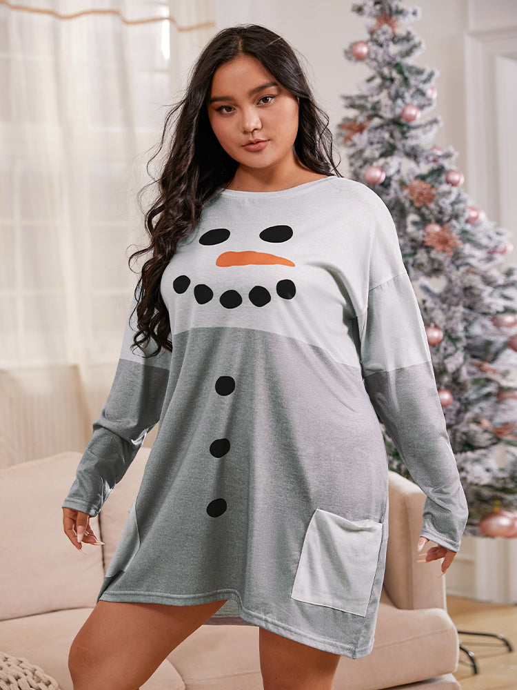 Color Block Graphic Print Casual Dress