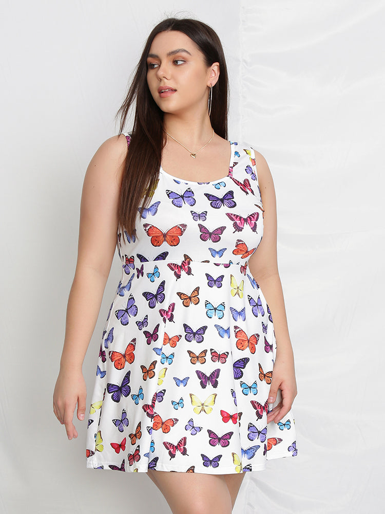 Allover Butterfly Bodycon Dress