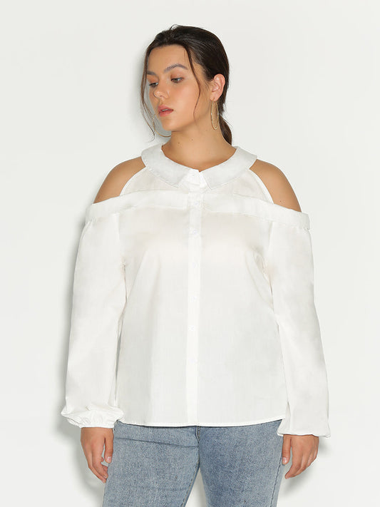Cold Shoulder Solid Top