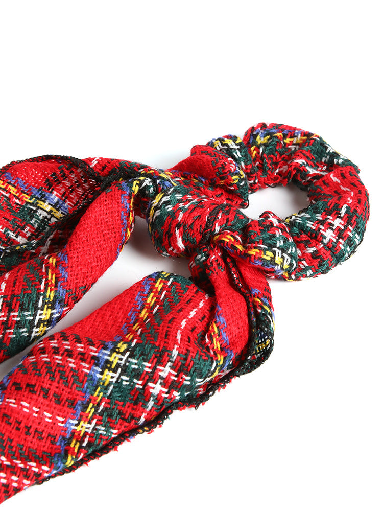 Plaid Scarf Scrunchie