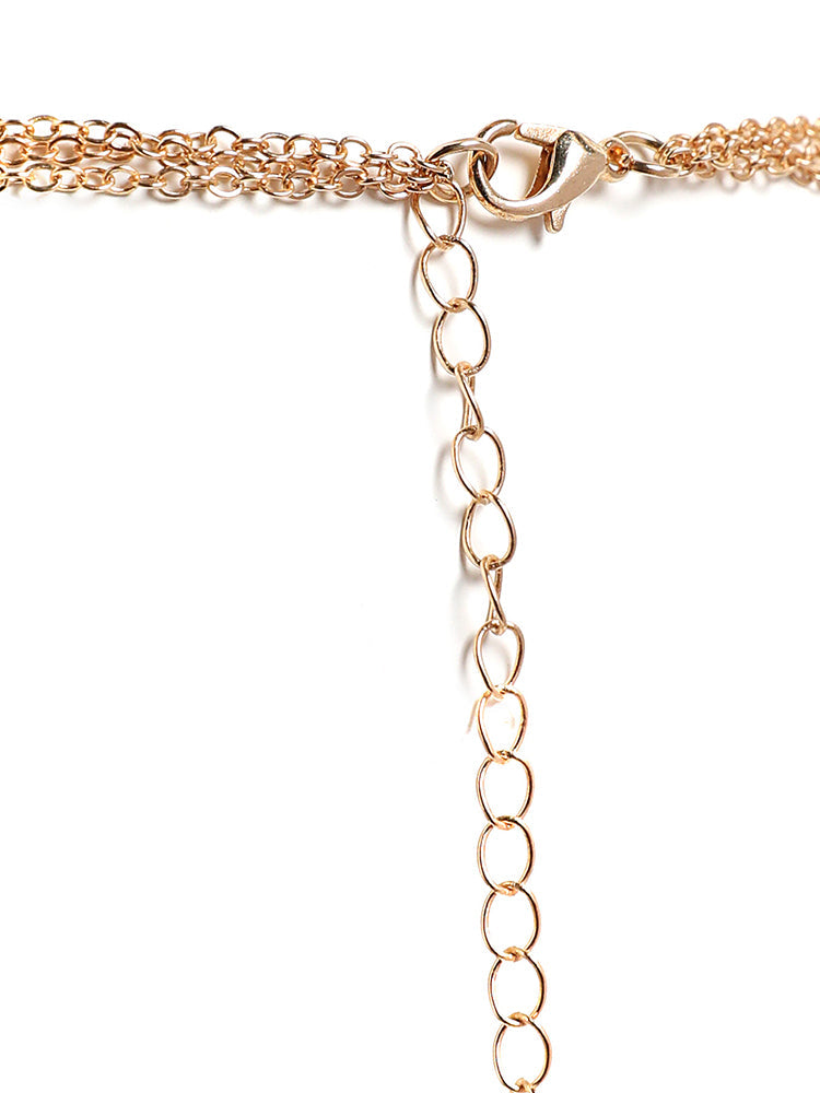 Bar Design Charm Layered Necklace