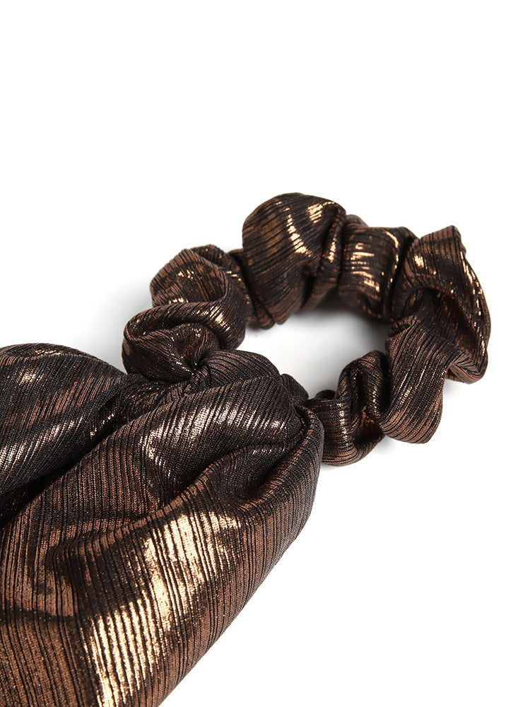 Glitter Solid Scarf Scrunchie