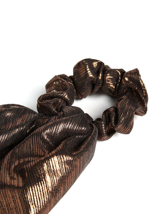 Glitter Solid Scarf Scrunchie